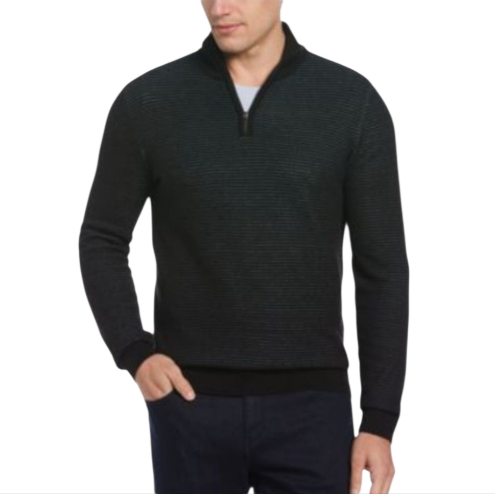 Men's Perry Ellis Quarter Zip Sweater Sz XXL